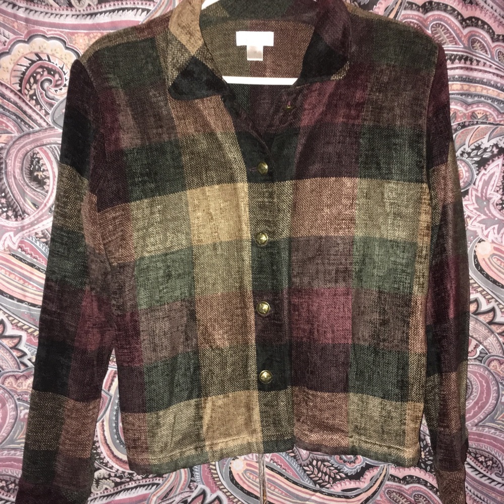 velvet plaid jacket!